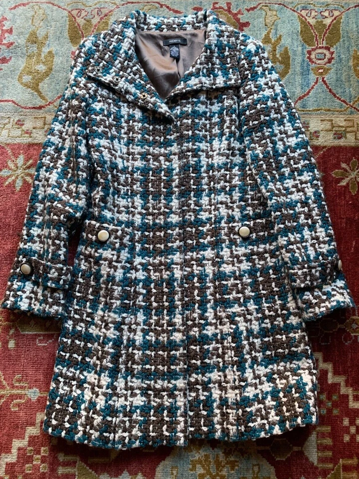 ARDEN B. Años 90 De Colección Chaqueta Abrigo Mujer Mezcla Lana Talla L, Increíble Estado Foto 1 de 4