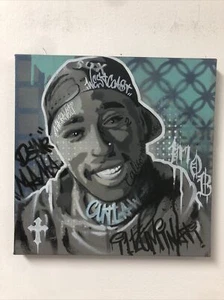 2 Pac Street Edition Original Painting Graffiti Art Tattoo Art Street Art - Picture 1 of 6
