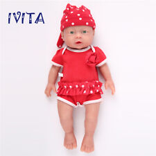 IVITA 16"Lifelike Full Silicone Doll Reborn Baby Doll Boy and Girl Xmas Gifts