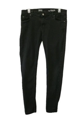 Gap 1969 Mujer 34 Leggings Tiro Bajo Elastizados Denim Negro Jeans Lavado Oscuro Foto 1 de 4