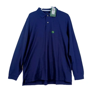 Camisa Polo LL Bean Para Hombres Grande Azul Marino Ajuste Tradicional Reg Premium Doble L Preppy - Imagen 1 de 10