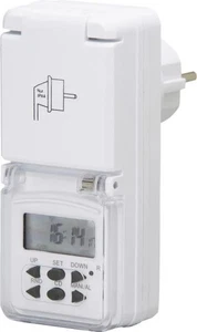 Wochenzeitschaltuhr mini 1.800 W mit Schutzabdeckung digital, weiß, IP44 - Bild 1 von 4