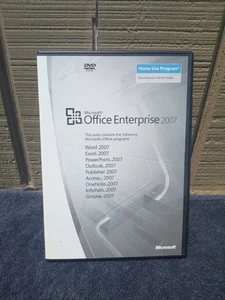 Microsoft Office Enterprise 2007 Software VG w/Product Key Fst Ship - Picture 1 of 3