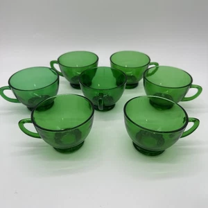 7 tazze snack punch metà secolo verde foresta con ancoraggio 6 oz - Foto 1 di 5