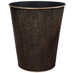 Cesta de basura para dormitorio baño cubo de basura 6 litros bronce acero inoxidable - Imagen 1 de 7