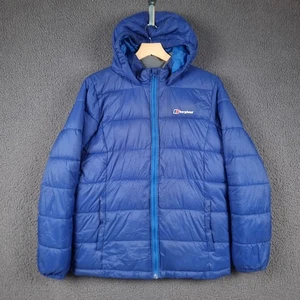 BERGHAUS Jacket Boys 14 15 Years Blue Burham Puffer Hooded Insulated Full Zip - Picture 1 of 12