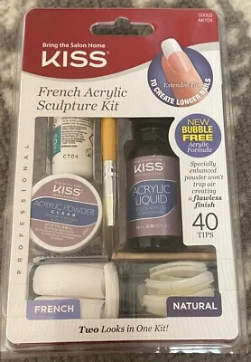 Kit de Escultura Acrílica Francesa KISS 00003 AK104 Juego de Manicura Profesional (Sellado) Foto 1 de 2
