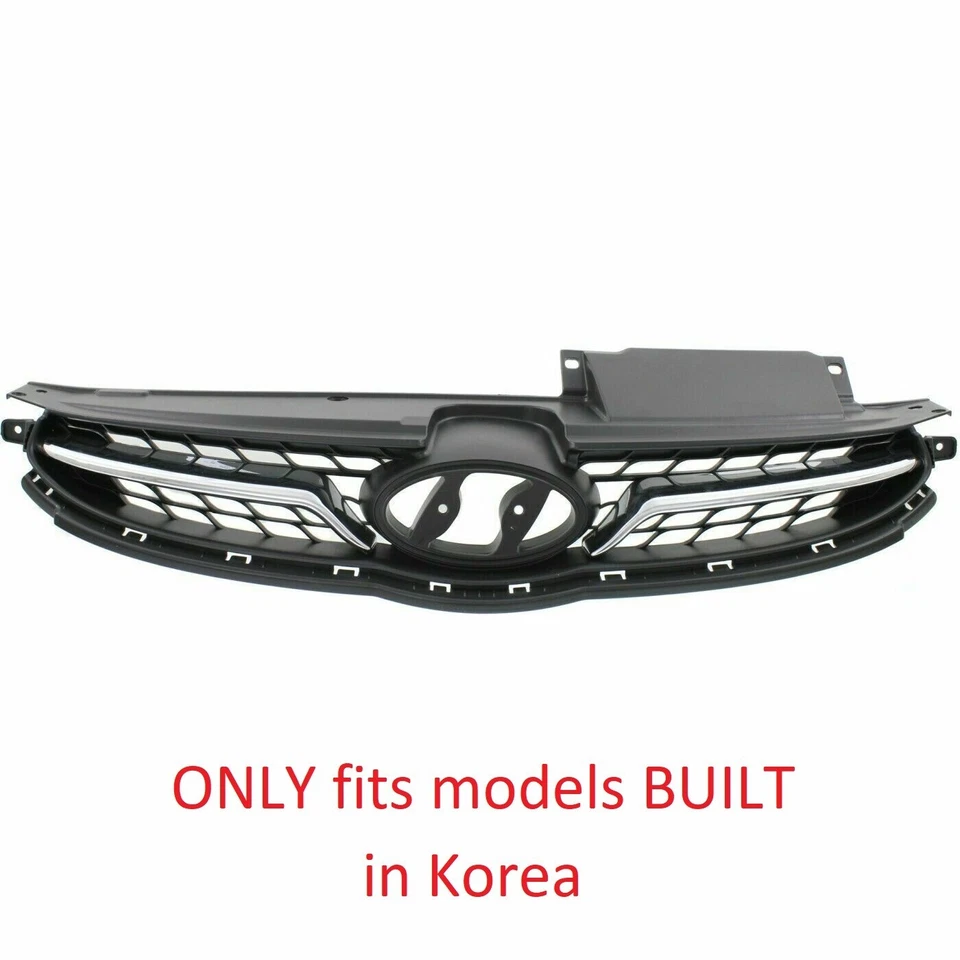 Parachoques delantero parrilla superior para Hyundai Elantra Limited 2011-2013 (construido en Corea) Foto 1 de 1