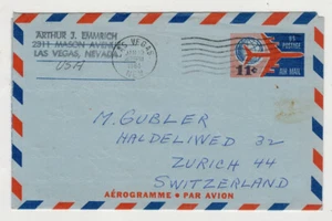 Proof of Las Vehas to Switzerland air mail 1963 - Picture 1 of 1