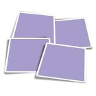 4x Square Stickers 10 cm - Pastel Blue Purple Colour Block  #45997