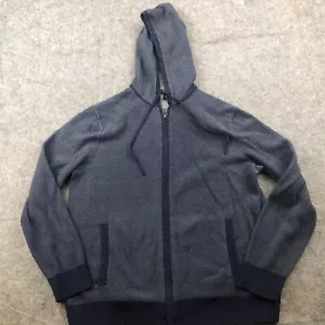 Banana Republic Hoodie Men XL Blue Pullover Full Zip Sweatshirt Drawstring - Picture 1 of 9