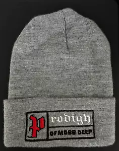 NEW Vintage 1990's Prodigy Of Mobb Deep Loud Records Gray Beanie Authentic - Picture 1 of 2