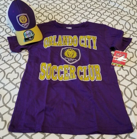 MLS Size S / 8 Orlando City Youth T Shirt And Hat Combo -- Outerstuff Cover