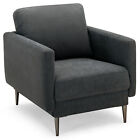 Costway Modern Upholstered Accent Chair Single Sofa Armchair Living Room