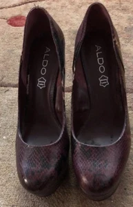 Bombas de cuña con plataforma Aldo Animal Print 8M 39 - Imagen 1 de 5