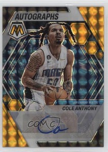 2022-23 Panini Mosaic Auto Mosaic Gold Prizm /10 Cole Anthony #AM-CAY Auto