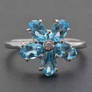 Oval Cut Natural Gemstone 925 Sterling Silver Floral Ring Fine Jewelry - Picture 1 of 18