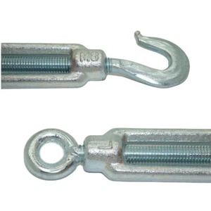Colador tensor de alambre de gancho a cuerda para ojos de acero chapado en zinc M8 - Imagen 1 de 6