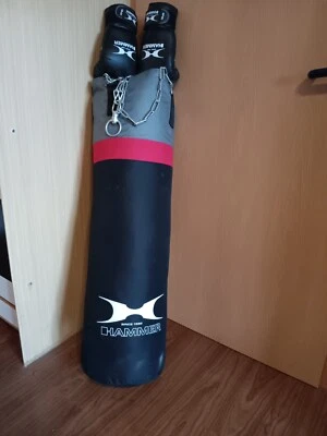Boxsack von Hammer und Boxhandschuhe, 1m - 25 Kilo - Bild 1 von 4