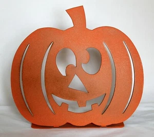 Halloween PUMPKIN Free Standing Metal Art Wall Plasma Cut  - Picture 1 of 3