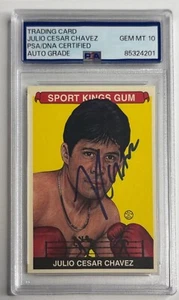 Julio Cesar Chavez Signed 2013 Sports Kings Card #26 Auto 10 PSA 85324201 - Picture 1 of 2