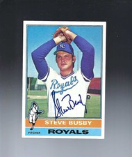 1976 Topps Steve Busby # 260 Auto Autographed Signed Kansas City Royals