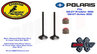 Polaris Predator Outlaw 500 Kibblewhite Head Fix EXHAUST Valves & Seals Pair Set - Image 1 of 4