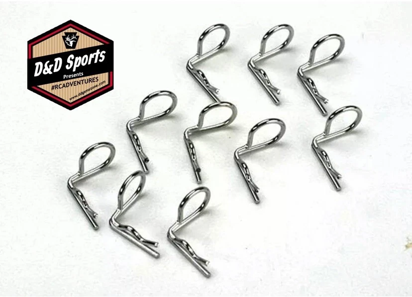 Traxxas 3935 - Angled Body Clips, 90-degree, Silver (10) - Image 1 of 1