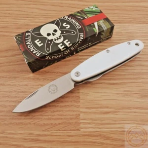 BRK Designed by ESEE Churp Folding Knife 2.5" D2 Tool Steel Blade White G10  - Picture 1 of 12