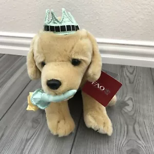 New FAO Schwarz Toys R US Yellow Labrador New York Liberty Puppy Dog Plush 10" - Picture 1 of 12