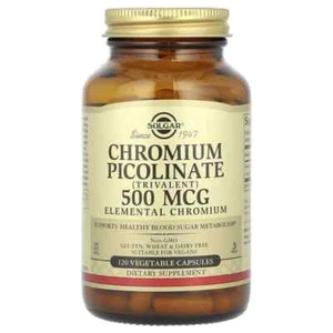 Solgar Chromium Picolinate 500 mcg 120 Vegetable Capsules EXP 08/2024 - Picture 1 of 2