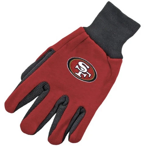 NFL San Francisco 49ers Utility/work Gloves-Red /Black Cover