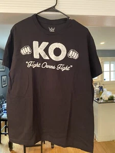 Kevin Owens "Fight Owens Fight" Special Edition Black T-Shirt WWE NXT LARGE - Picture 1 of 3
