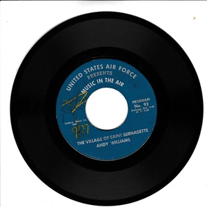 ANDY WILLIAMS/DELLA REESE The Village Of Saint Bernadette... VG+ 45 RPM REISSUE - Picture 1 of 2