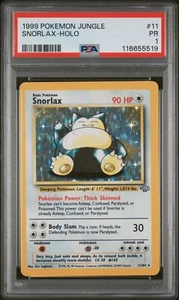 PSA 1 1999 Pokemon Jungle Snorlax 11/64 Holo Foil Rare WOTC - Bild 1 von 2