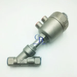 1" DN25 SS304 einwirkendes luftbetätigtes Winkelsitzventil NC PTFE Dichtung - Bild 1 von 8