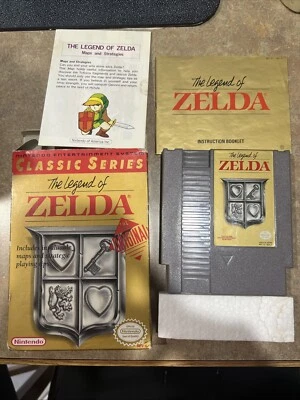 The Legend of Zelda Nintendo NES Complete in Box w/ Manual & Map CIB Great Shape - Image 1 of 4