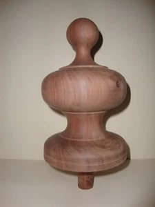 WOOD FINIAL UNFINISHED NEWEL POST FINIAL OR CAP  Finial #10 - Picture 1 of 1