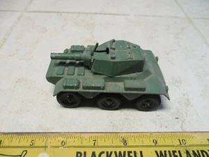 VTG Diecast Firing Tank England 6 Wheel Crescent WWII Military Vehicle Scorpion - Picture 1 of 4