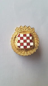 Kroatische Armee Metall Mützenabzeichen - Bild 1 von 2