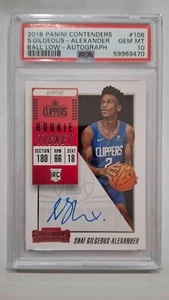 2018-19 Panini Contenders Shai Gilgeous-Alexander Ball Low Auto RC #106 PSA10 - Bild 1 von 3