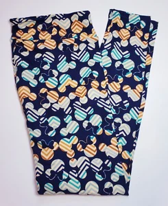 Leggings LuLaRoe TC2 DISNEY Topolino Minnie testa alta e curvy (taglia 20-26) NUOVI - Foto 1 di 7