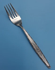 Vintage Edelstahl Japan einzelne Rosenranke Muster NEU Besteck Tafelgabel 7 3/8" - Bild 1 von 5