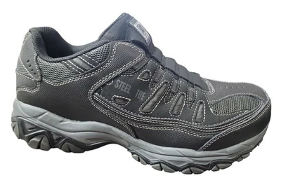 Men's Skechers Work Steel Toe Slip On Memory Foam Cankton Ebbitt 77161 Black - Image 1 of 4