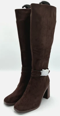 Botas hasta la rodilla DV by Dolce Vita finlandesas para mujer talla 8 marrón imitación gamuza nuevas en caja Foto 1 de 4