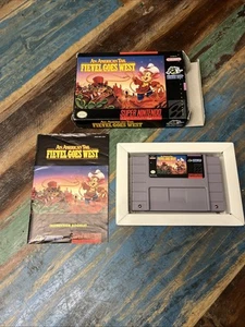 American Tail Fievel Goes West SNES Super Nintendo CIB completo MOLTO PULITO - Foto 1 di 18