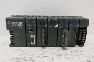 Direct Logic 205 PLC Rack D2-06B-1 PS D2-260 DL260 CPU I/O Modules Koyo Facts - Picture 1 of 6