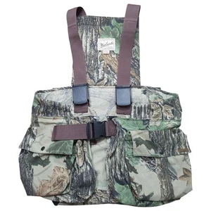 Vtg Woolrich Outdoor Realtree Camo Hunting Vest XL W/ Seat Cushion Pockets - Picture 1 of 24