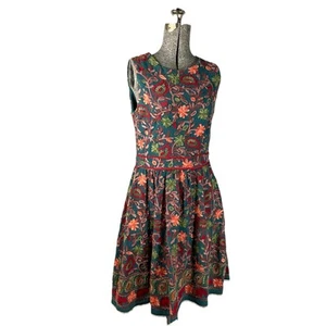 Anthropologie Needle Point Garden Dress by Adelyn Rae Embroidered Women's 10 - Picture 1 of 15