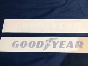 Vintage Posten x2 GOOD YEAR REIFEN Racing Aufkleber Autoaufkleber GROSS 19-1/2" L - Bild 1 von 9